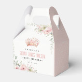 Schattigee Roze Prinses Kroon Tiara Bloemen Verjaa Bedankdoosjes (Achterkant)