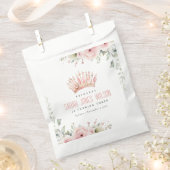 Schattigee Roze Prinses Kroon Tiara Bloemen Verjaa Bedankzakje (Geknipt)