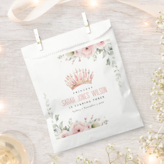 Schattigee Roze Prinses Kroon Tiara Bloemen Verjaa Bedankzakje