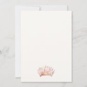 Schattigee Roze Prinses Kroon Tiara Bloemen Verjaa Kaart (Achterkant)
