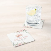 Schattigee Roze Prinses Kroon Tiara Bloemen Verjaa Kartonnen Onderzetters (Insitu)