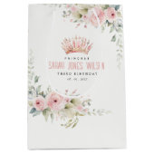 Schattigee Roze Prinses Kroon Tiara Bloemen Verjaa Medium Cadeauzakje (Voorkant)
