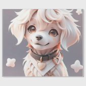 Schattigee Roze Retriever Puppy Gift Wrap Kids Ver Cadeaupapier (Vlak)