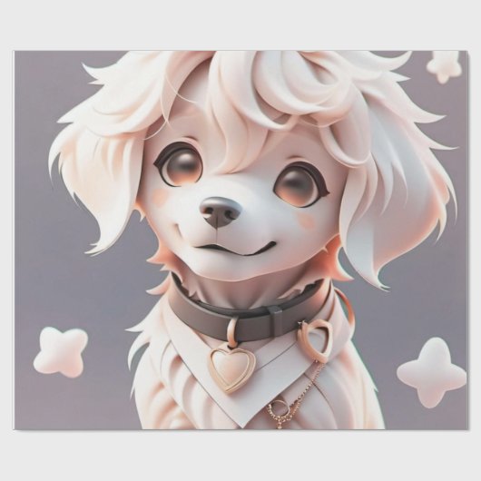 Schattigee Roze Retriever Puppy Gift Wrap Kids Ver Cadeaupapier (Vlak)