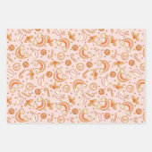 Schattigee Roze Retro Kerstdisco Rainbow Santa Inpakpapier Vel (Voorkant 2)