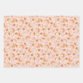 Schattigee Roze Retro Kerstdisco Rainbow Santa Inpakpapier Vel (Voorkant)