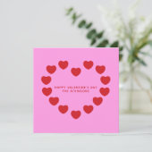 Schattigee roze rode harten moderne aangepaste Val Kaart (Staand voorkant)