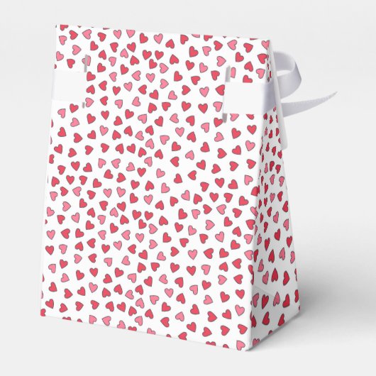 Schattigee roze & rode harten Pattern Valentijnsda Bedankdoosjes (Achterkant)