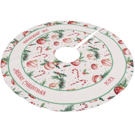 Schattigee roze rode kerst kerstboom rok (Gekanteld)