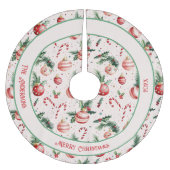 Schattigee roze rode kerst kerstboom rok (Voorkant)