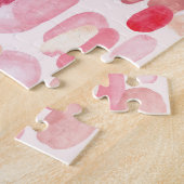 Schattigee roze rode vlekken naadloos legpuzzel (Zijkant)