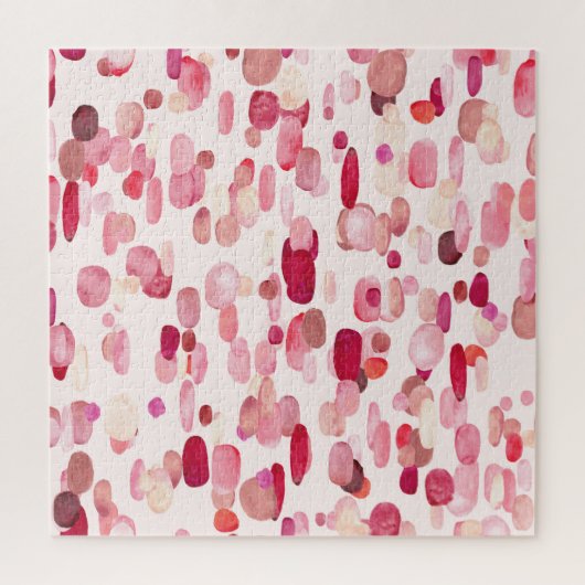 Schattigee roze rode vlekken naadloos legpuzzel (Verticaal)