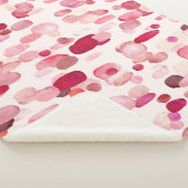 Schattigee roze rode vlekken naadloos sherpa deken (3/4)