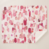 Schattigee roze rode vlekken naadloos sherpa deken (Voorkant (horizontaal))