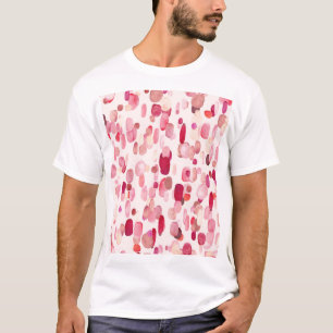 Schattigee roze rode vlekken naadloos t-shirt