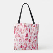 Schattigee roze rode vlekken naadloos tote bag (Achterkant)