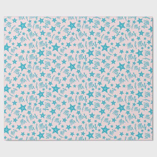 Schattigee Roze Romantische Beachside Celebration Cadeaupapier (Vlak)