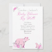 Schattigee Roze Rose Bloemen Mama Beer Cub Baby sh Kaart (Voorkant)