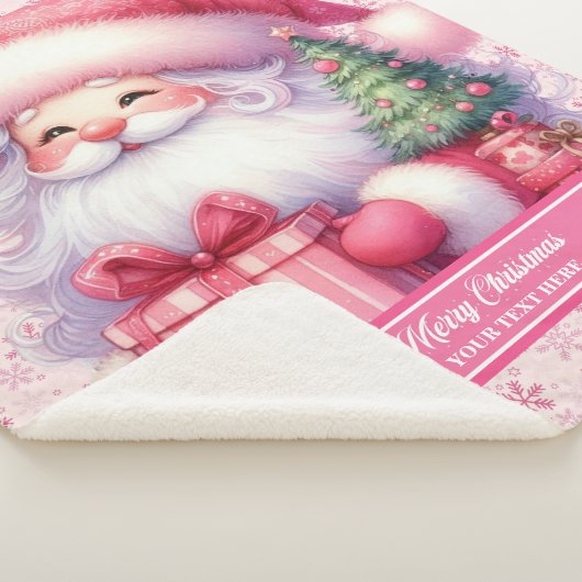 Schattigee Roze Santa Naam Deken Meisjes Vakantie  (3/4)