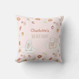 Schattigee Roze Schaap Dessert Pattern Kids Verjaa Kussen