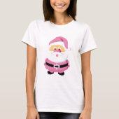 Schattigee roze Sinterklaas en aangepaste offerte T-shirt (Voorkant)