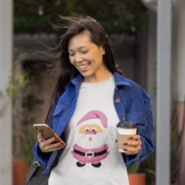 Schattigee roze Sinterklaas en aangepaste offerte T-shirt