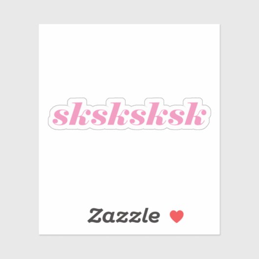 Schattigee Roze sksksksksk Sticker (Vel)