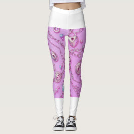 Schattigee Roze Sleutel Ketting Leggings 🔑💖