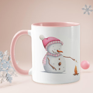 Schattigee Roze Sneeuwman Mok