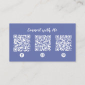 Schattigee Roze Social Media Custom Visitekaartje (Achterkant)