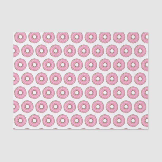 Schattigee Roze Sparkles Donuts Patroon Kids Verja Tissuepapier (Voorkant)