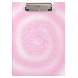 Schattigee Roze Sparkly Sterrenspiraal Klembord