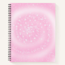 Schattigee Roze Sparkly Sterrenspiraal Notitieboek