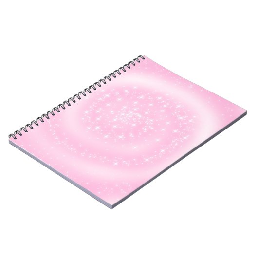 Schattigee Roze Sparkly Sterrenspiraal Notitieboek (Linkerzijde)