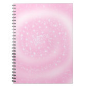 Schattigee Roze Sparkly Sterrenspiraal Notitieboek (Voorkant)
