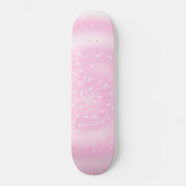 Schattigee Roze Sparkly Sterrenspiraal Persoonlijk Skateboard
