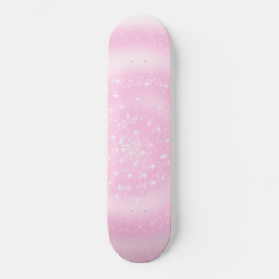Schattigee Roze Sparkly Sterrenspiraal Persoonlijk Skateboard