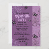 Schattigee Roze Spider Halloween Feestuitnodiging Kaart (Voorkant)