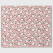 Schattigee Roze Spooky Ghost Halloween Cadeaupapier (Vlak)