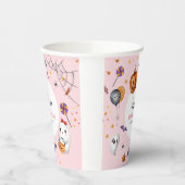 Schattigee Roze Spooky Halloween Kids Verjaardag Papieren Bekers (Links)