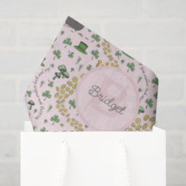 Schattigee Roze St. Patrick's Day Baby Girl Tissuepapier