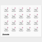 Schattigee roze stewardess ronde sticker (Vel)