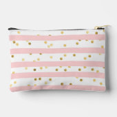 Schattigee Roze Strepen Stippen Vlinders Monogram Etui (Achterkant)