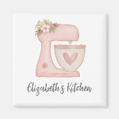 Schattigee Roze Taart Mixer Keuken Magneet (Voorkant)