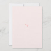 Schattigee Roze Teddybeer Baby Shower Uitnodiginge Kaart (Achterkant)