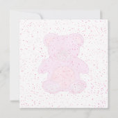 Schattigee Roze Teddybeer Custom Bedankkaart (Achterkant)