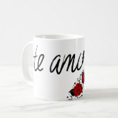 Schattigee Roze Teddybeer met Rozen en Hart Mok (Voorkant links)