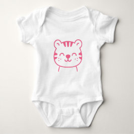 Schattigee Roze Tijger Baby Meisje Bodysuit