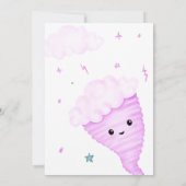 Schattigee Roze Tornado Thema 2e Verjaardag Kinder Kaart (Achterkant)