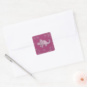 Schattigee roze Triceratops Stickers (Envelop)